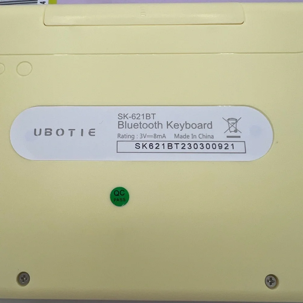 UBOTIE Bluetooth Portable Computer Keyboard Mini Wireless (Colorful Yellow)